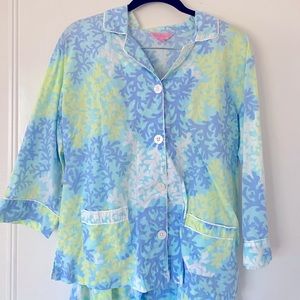 Lily Pulitzer coral pajamas size medium